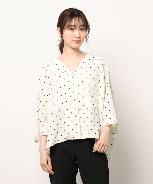 「NOBLE」 半袖ブラウス FREE ホワイト レディース_画像2