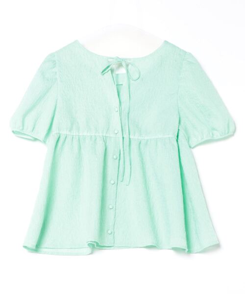 「Maglie le cassetto」 半袖ブラウス 9号 グリーン レディース_画像2