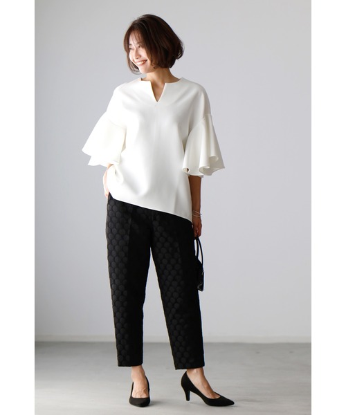 「Ehre style」 半袖カットソー FREE ブラック レディース_画像3