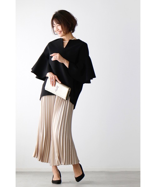 「Ehre style」 半袖カットソー FREE ブラック レディース_画像4