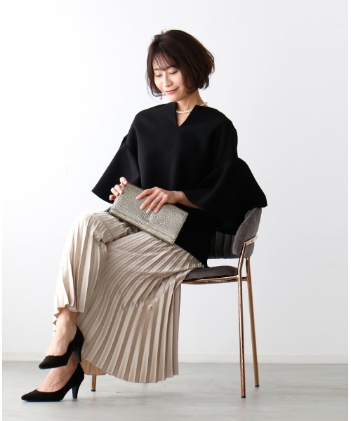 「Ehre style」 半袖カットソー FREE ブラック レディース_画像7