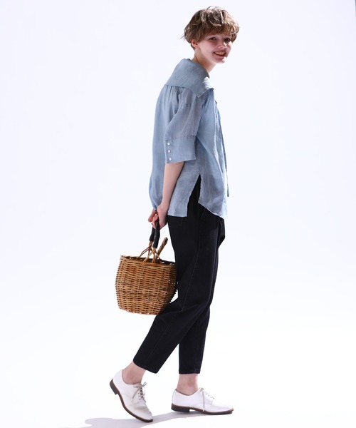 「Kelen」 7分袖ブラウス M ライトグレー レディース_画像2