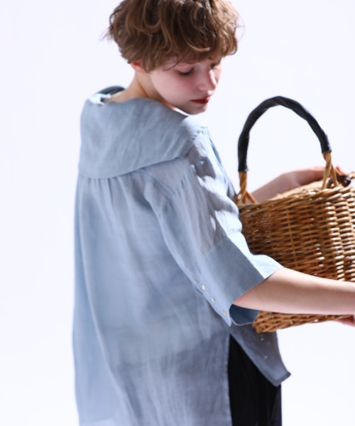 「Kelen」 7分袖ブラウス M ライトグレー レディース_画像3