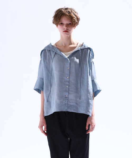 「Kelen」 7分袖ブラウス M ライトグレー レディース_画像8