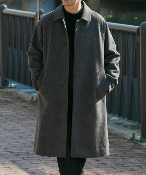 カシミヤ100%】BALESTRINO バルマカンコート ネーム刺繍有り カシミヤ