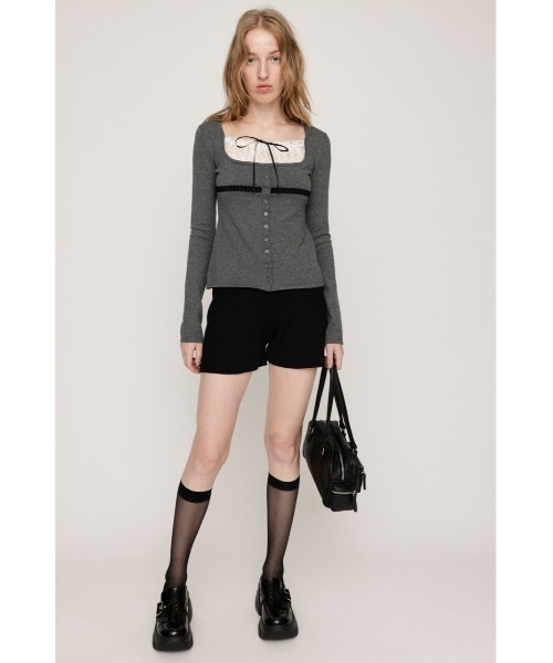 SLY◇REMAKE LIKE LACE CHECK スカート、シアートップス SLY（スライ