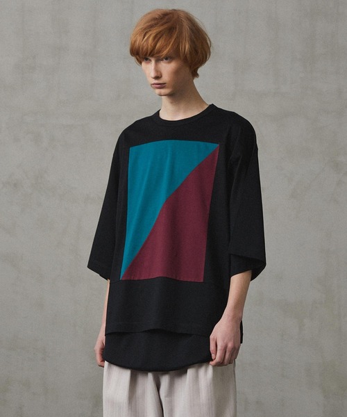 SHAREEF シャリーフ グラフィックプリント 半袖シャツ ブラック 黒 SHAREEF シャリーフ グラフィックプリント 半袖シャツ ブラック 黒