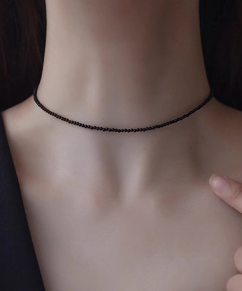 ARCHIVER ネックレス 「Bz」ブラックビーズストーンチョーカー