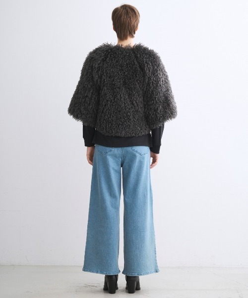 three dots（スリー ドッツ） ジャケット ノーカラージャケット