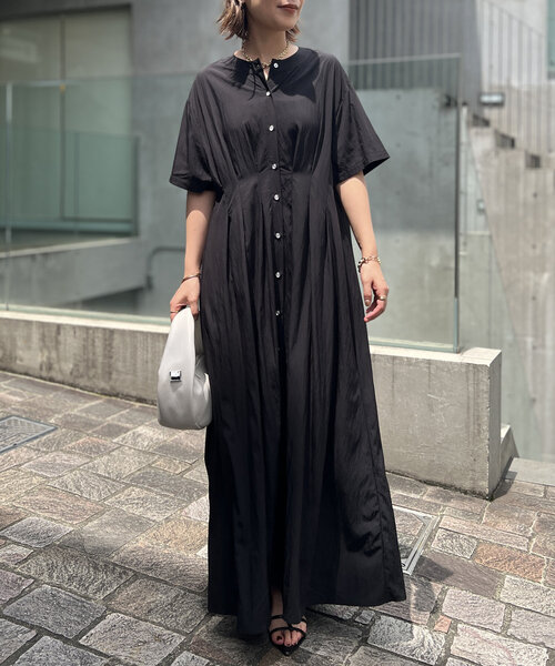 「un dix cors」 半袖ワンピース FREE ブラック レディース_画像5