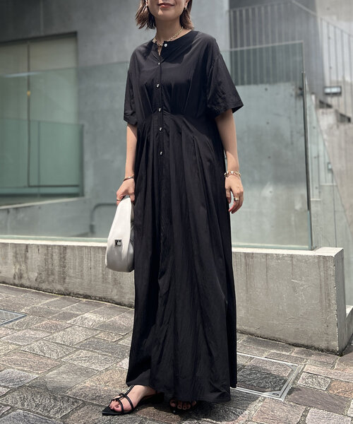 「un dix cors」 半袖ワンピース FREE ブラック レディース_画像6