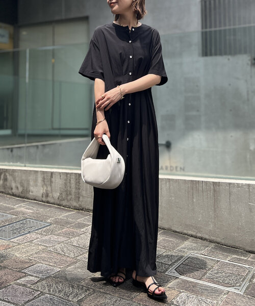 「un dix cors」 半袖ワンピース FREE ブラック レディース_画像9