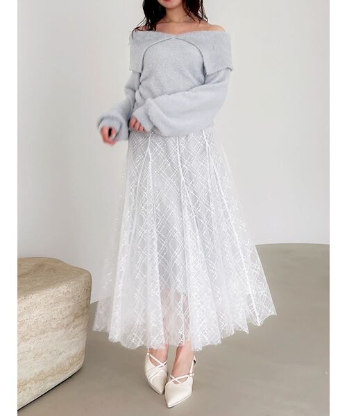 dazzlin（ダズリン） ニット セーター 2WAYミニシャギーオフショル