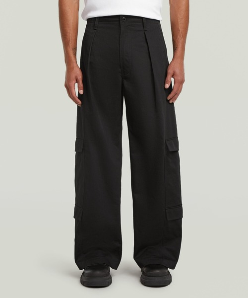 G-STAR RAW カーゴパンツ R-5N 3D PLEATED CARGO/立体裁断ワイドルーズ