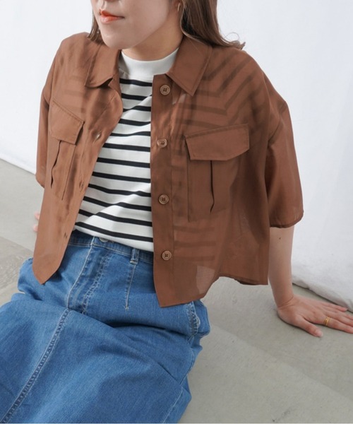 「LUCA/LADY LUCK LUCA」 半袖シャツ FREE ライトベージュ レディース_画像5
