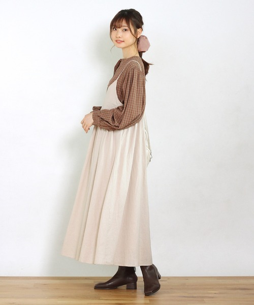 「Crisp」 キャミソールワンピース FREE ベージュ レディース_画像6