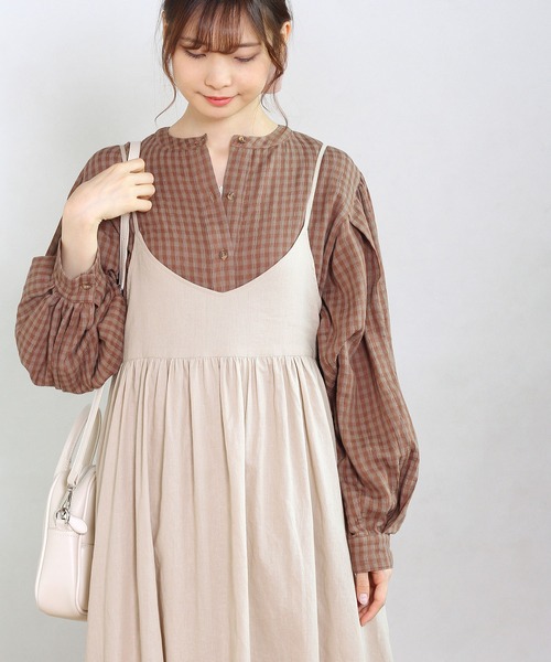 「Crisp」 キャミソールワンピース FREE ベージュ レディース_画像8