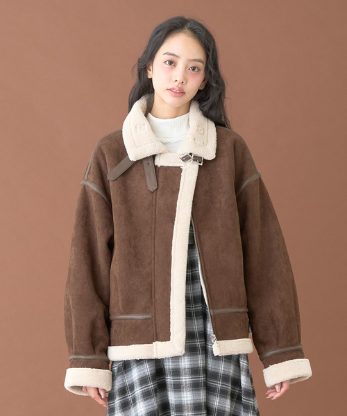 Miーje（ミジェ） ムートンコート ボアコート ムートンジャケット