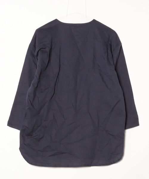「LANVIN en Bleu」 7分袖シャツ 50 ネイビー メンズの画像