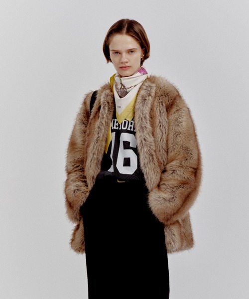 maisondelyla ノーカラーフェイクファーコート ノーカラーファーコート – Maison de Lyla