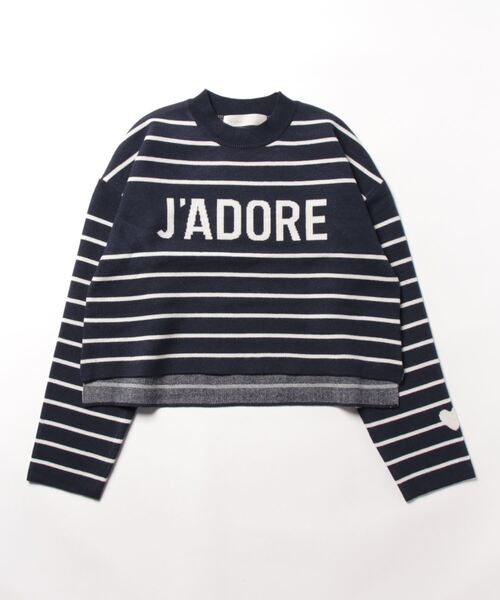 「31 Sons de mode」 長袖ニット 36 ネイビー レディース_画像7