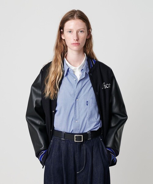 【美品】スクーカム ウールレザースタジャン BERVER別注　定価75,900円 楽天市場】【今だけ15%OFFセール】スクーカム SKOOKUM スタジャン バー