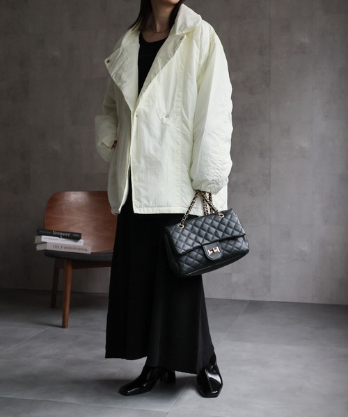 ダウンコート ダウンジャケット プライトタフタファイバーダウンPコート/パディングブルゾン レディース | sakishimatokyo | 22