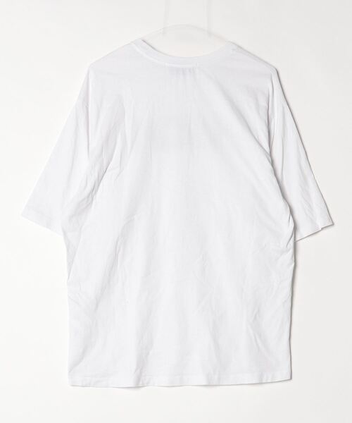 「MSGM」 半袖Tシャツ S ホワイト×ブラック メンズの画像