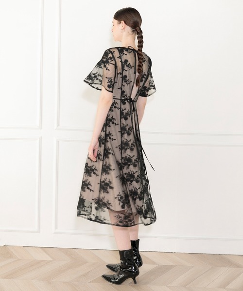 「Leja」 半袖ワンピース MEDIUM ブラック レディース_画像4