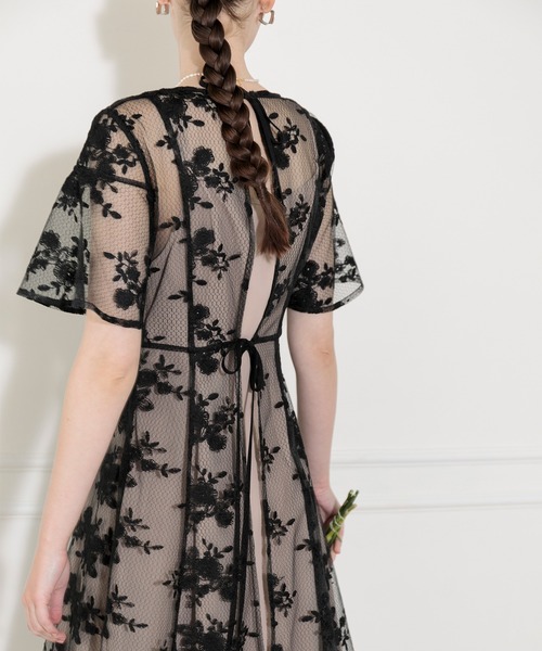 「Leja」 半袖ワンピース MEDIUM ブラック レディース_画像6