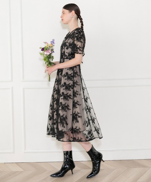 「Leja」 半袖ワンピース MEDIUM ブラック レディース_画像9