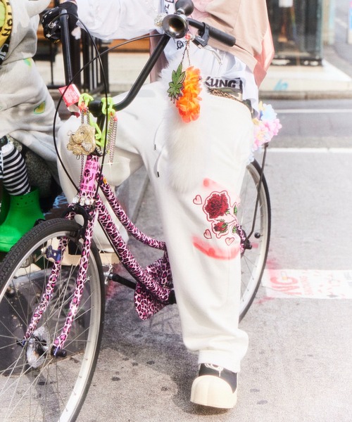 HEY!MrsROSE ワイドパンツ スウェットパンツ ジャージ HEY! Mrs ROSE
