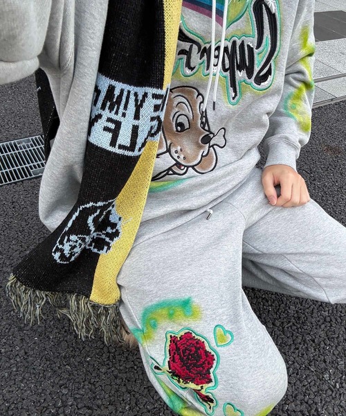 HEY!MrsROSE ワイドパンツ スウェットパンツ ジャージ HEY! Mrs ROSE