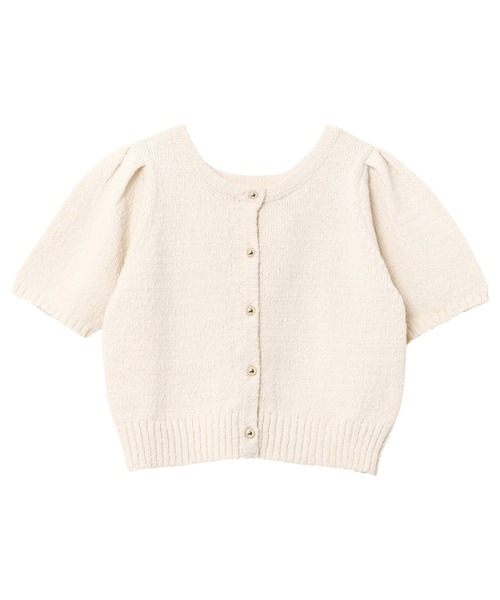 「andme」 半袖ニット M ライトグレー レディース_画像3