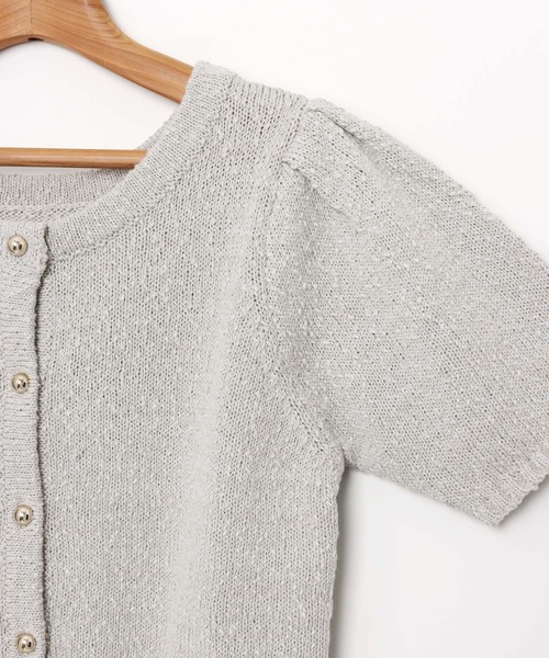 「andme」 半袖ニット M ライトグレー レディース_画像8