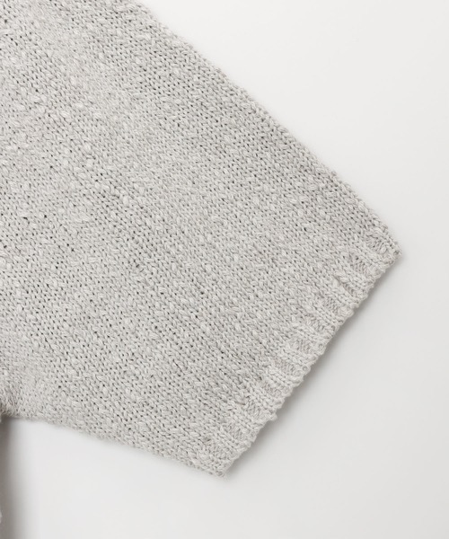 「andme」 半袖ニット M ライトグレー レディース_画像9