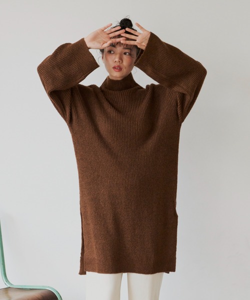 「MERLOT」 長袖ニット FREE ブルー レディース_画像2