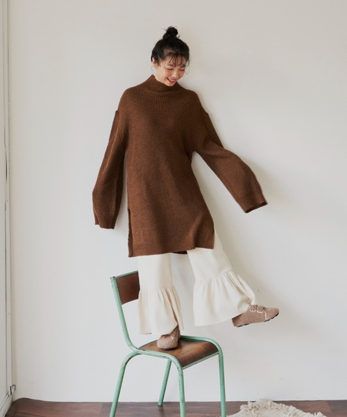 「MERLOT」 長袖ニット FREE ブルー レディース_画像3