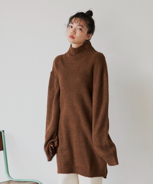 「MERLOT」 長袖ニット FREE ブルー レディース_画像4