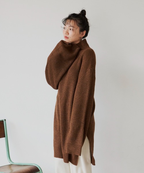 「MERLOT」 長袖ニット FREE ブルー レディース_画像6