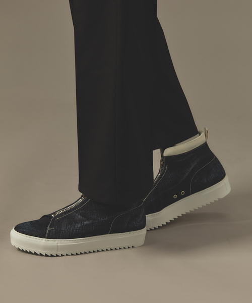 「alfredoBANNISTER」 ハイカットスニーカー 40 ネイビー メンズ_画像5