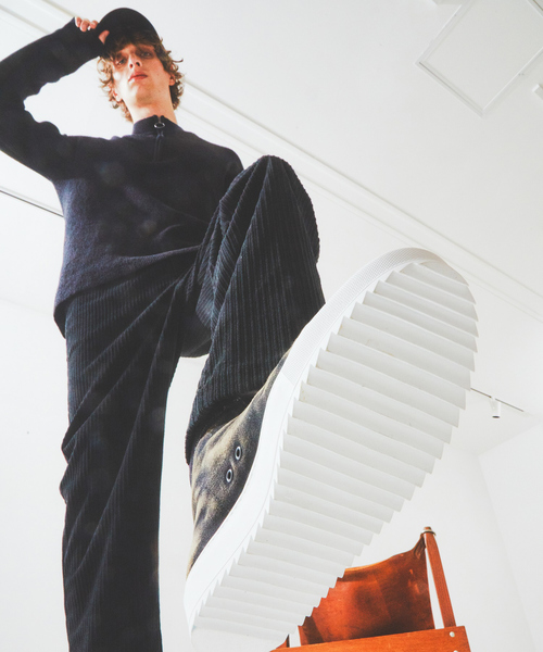 「alfredoBANNISTER」 ハイカットスニーカー 40 ネイビー メンズ_画像8