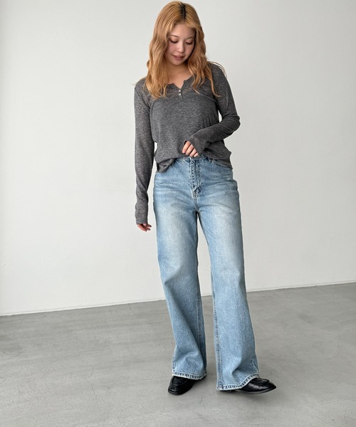 「CANAL JEAN」 長袖カットソー ONE SIZE ホワイト レディース_画像7