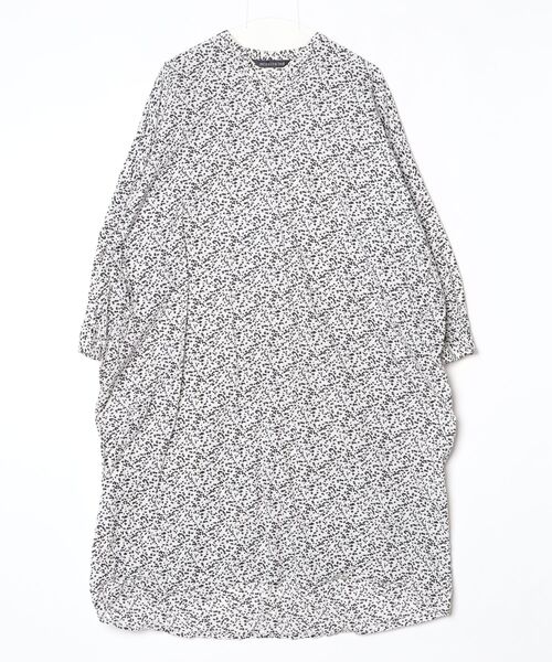 mizuiroind ミズイロインド 長袖ワンピース 花柄 ホワイト FREE mizuiroind（ミズイロインド） 花柄長袖ワンピース - ホワイト