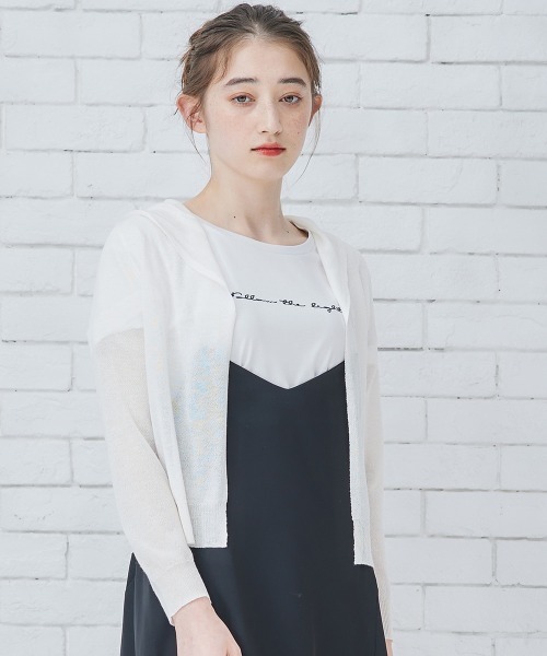 「12Twelve Agenda」 カーディガン M チャコールグレー レディース_画像4