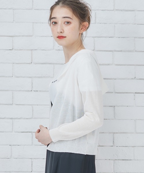 「12Twelve Agenda」 カーディガン M チャコールグレー レディース_画像6