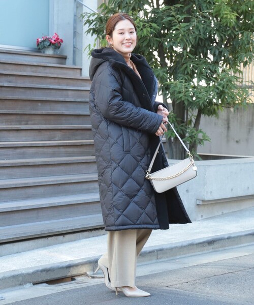 TAIONダウンコート ブラック / FREE TAION（タイオン） ダウンジャケット FREE ブラック レディース