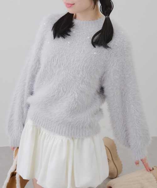 ANOTHER BRANCH OLIVE des OLIVE ニット セーター ビジューパール