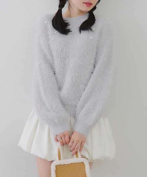 ANOTHER BRANCH OLIVE des OLIVE ニット セーター ビジューパール