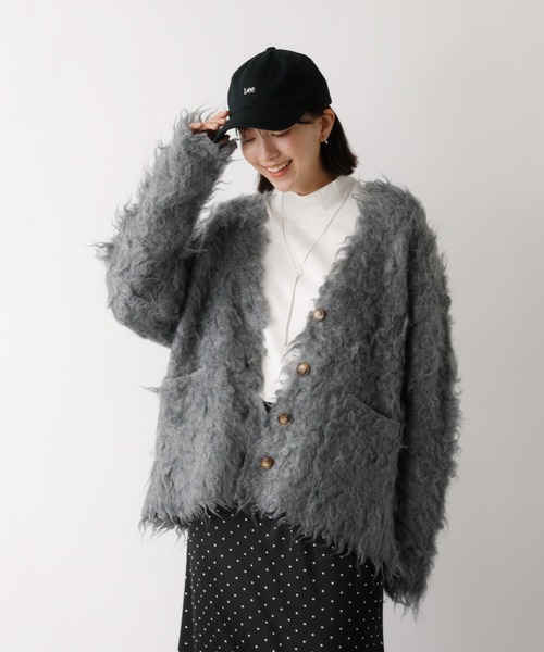 アバハウス マヴィ（abahouse mavie）/シャギー起毛カーディガン abahouse mavie（アバハウスマヴィ） カーディガン シャギー起毛